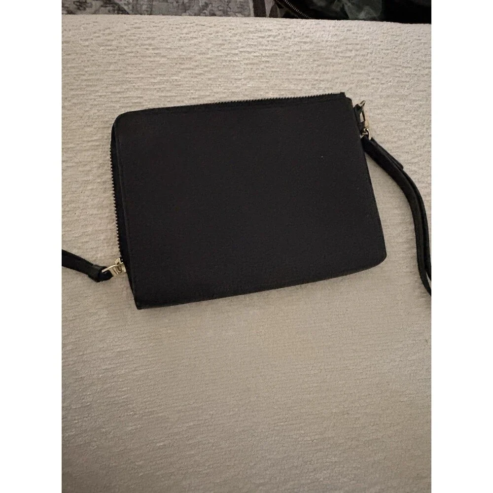 Tory Burch Wristlet Britten Large Zip Pouch 145372 Black